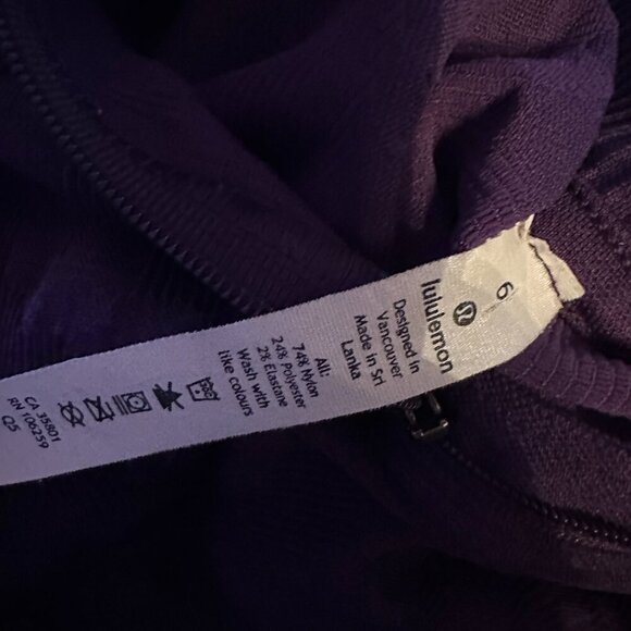 Lululemon Rest Less 1/2 Zip Dark Court Purple size 6 - Picture 5 of 5